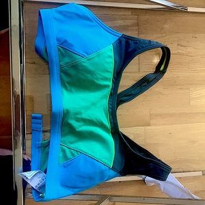 Prana large swim top, great coverage, x-back